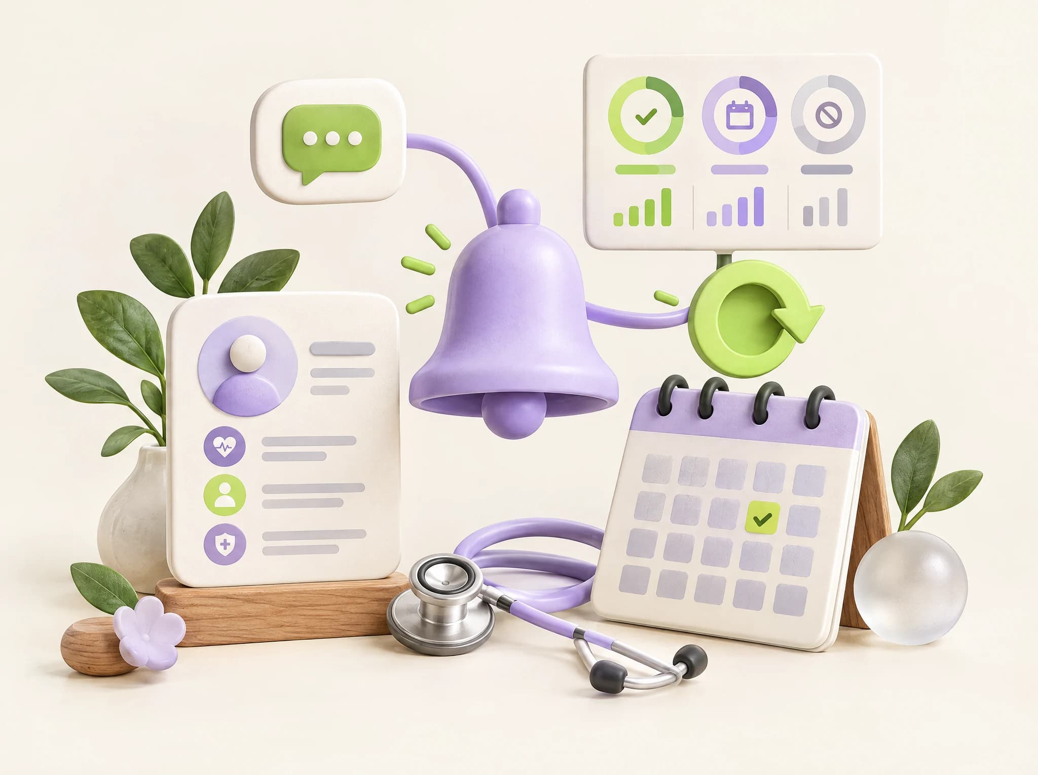 Concept illustration: patient recall system for medical clinics