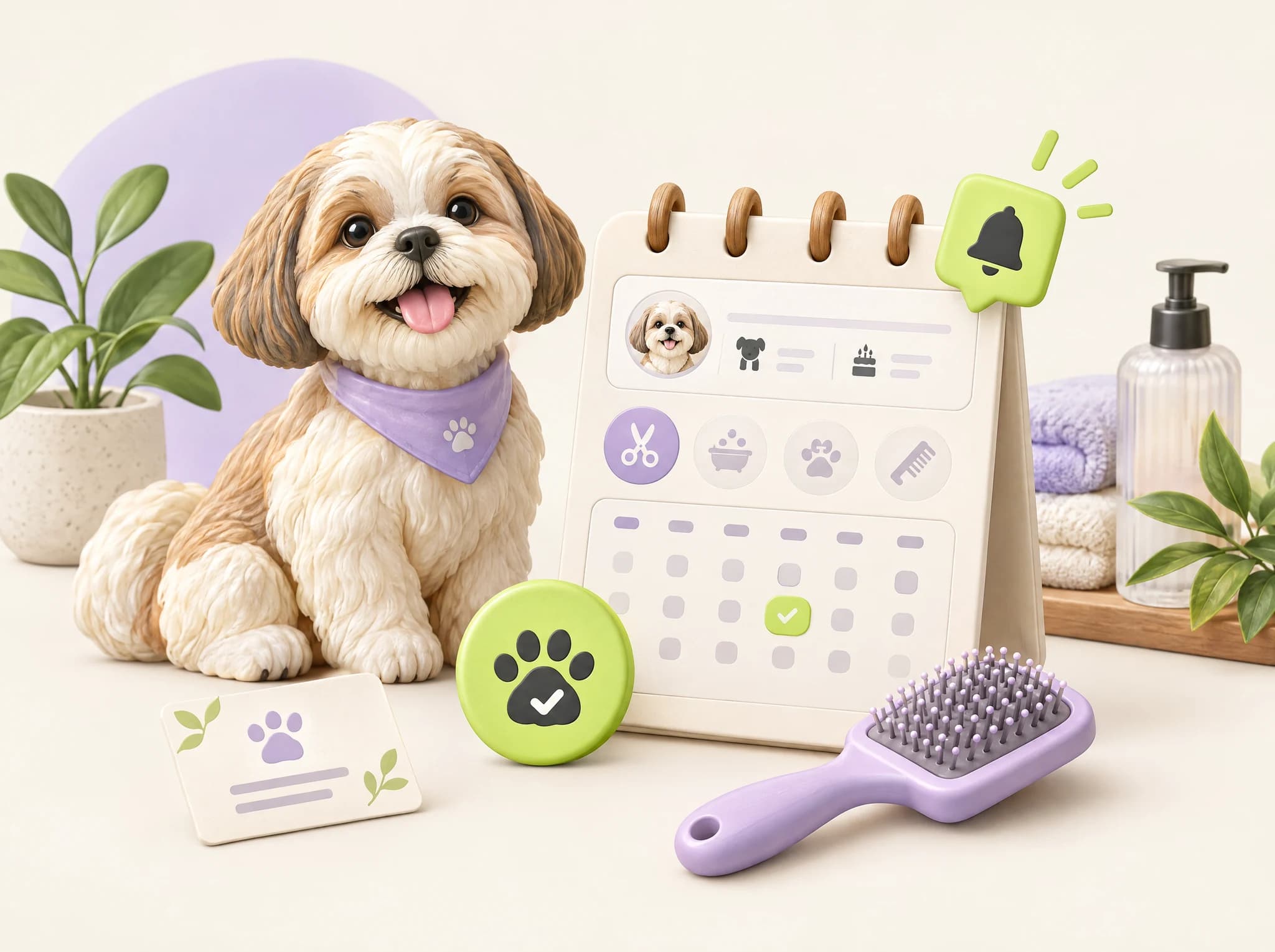 Concept illustration: online pet booking for pet services