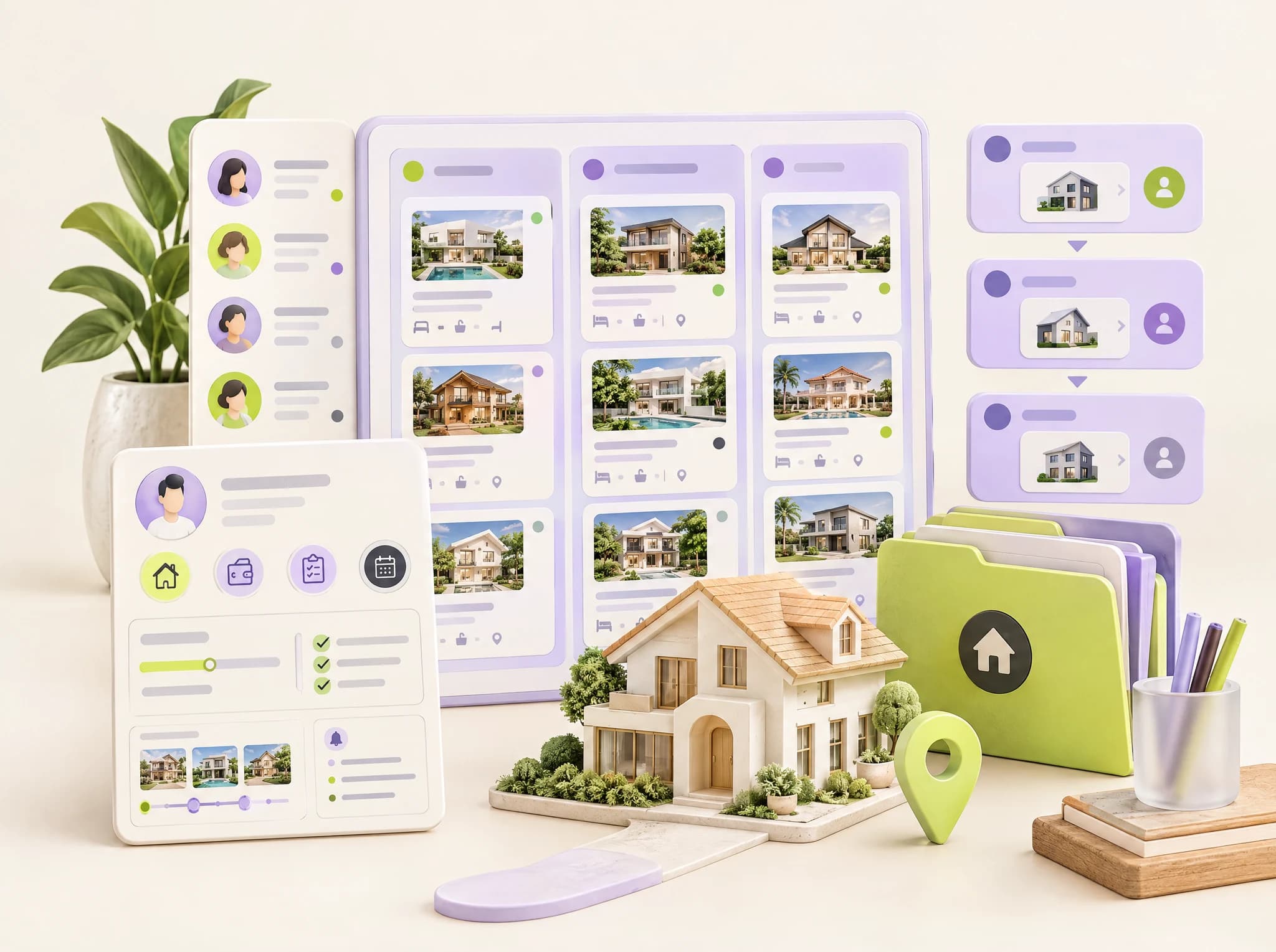 Concept illustration: property crm for real estate
