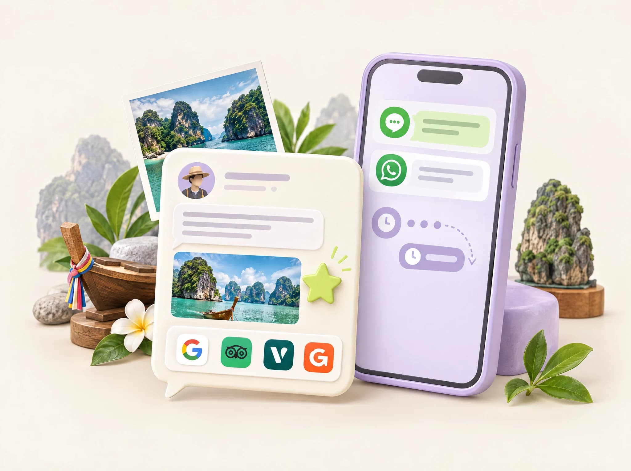 Concept illustration: post-tour review system for tour operators