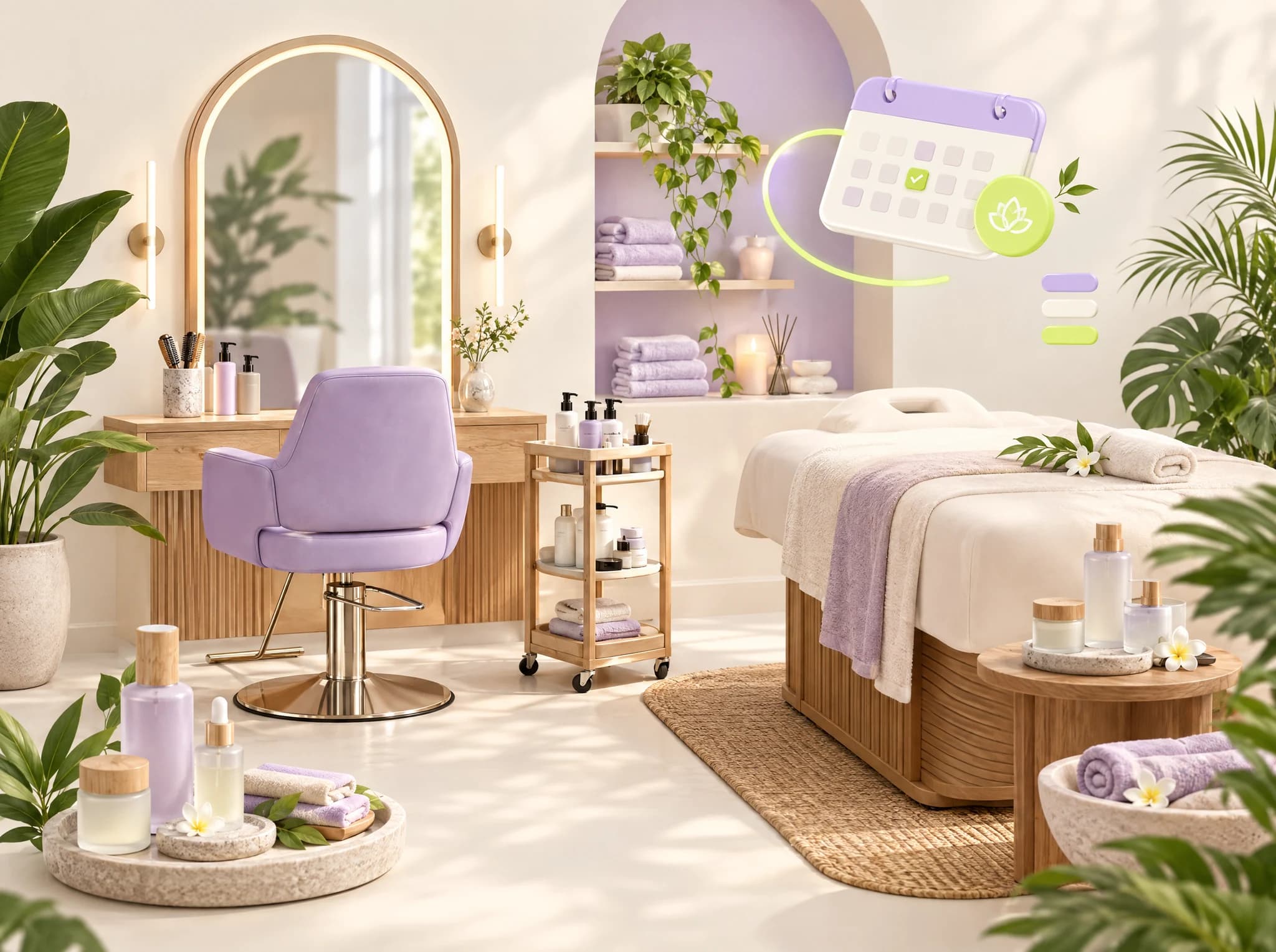 Concept illustration: Salon Website Design